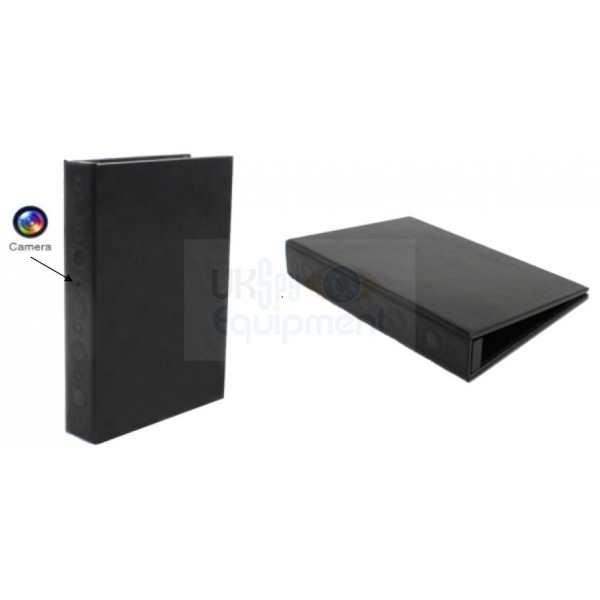 Paper work storage folder style binder book complete with hidden covert camera